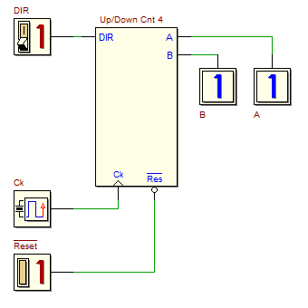 Four State Up/Down Binary Counter