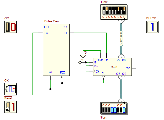 Programmable Long Pulse Generator Schematic
