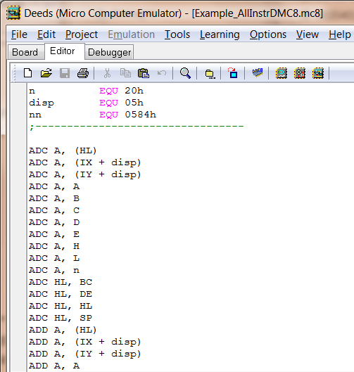 DMC8 Instruction Set