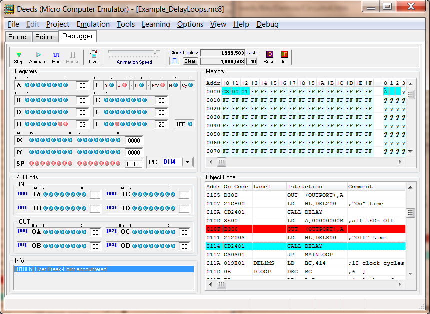 Delay Loops Program Debugging