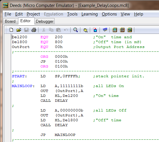 Delay Loops Program