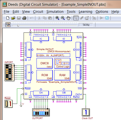Deeds-FsM schematic of the microcomputer