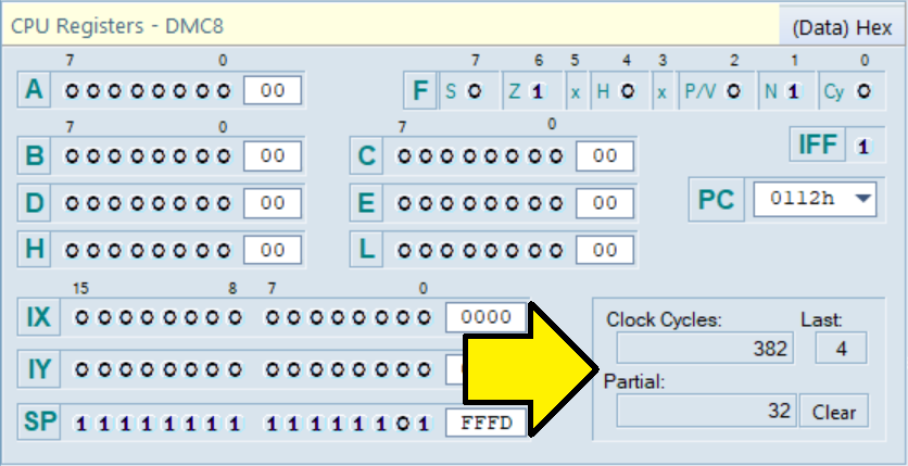Clock Cycle Counter Panel