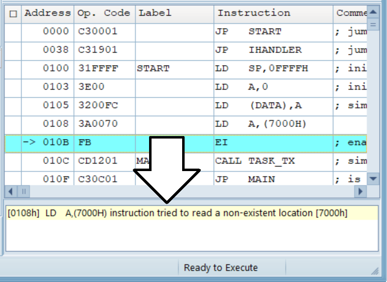 Debugger Messages Location