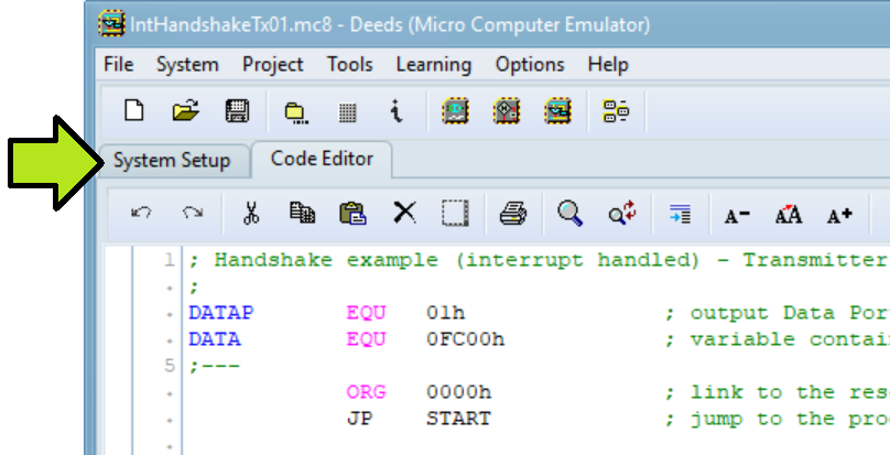 Main Window Tabs