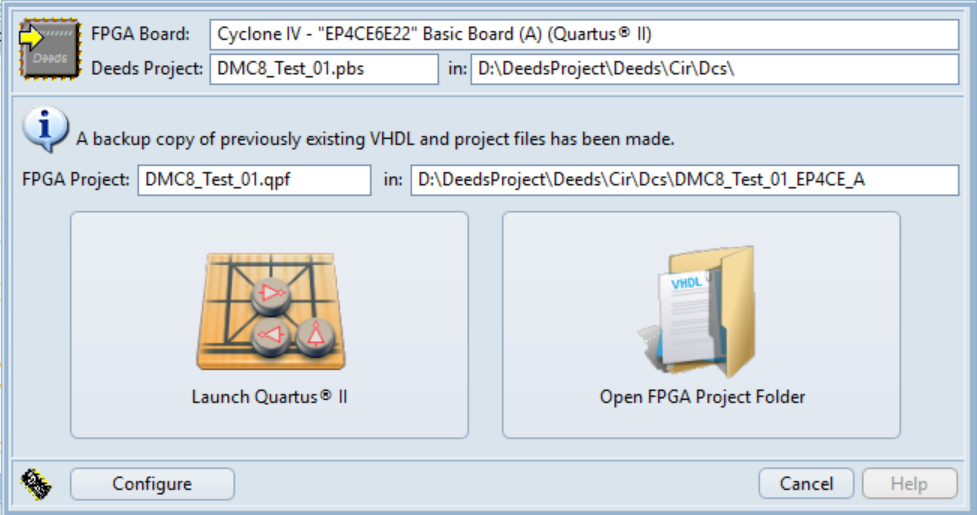 Quartus Launch Window