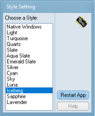 Style Selection Window