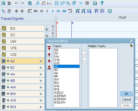 Track Handling Window
